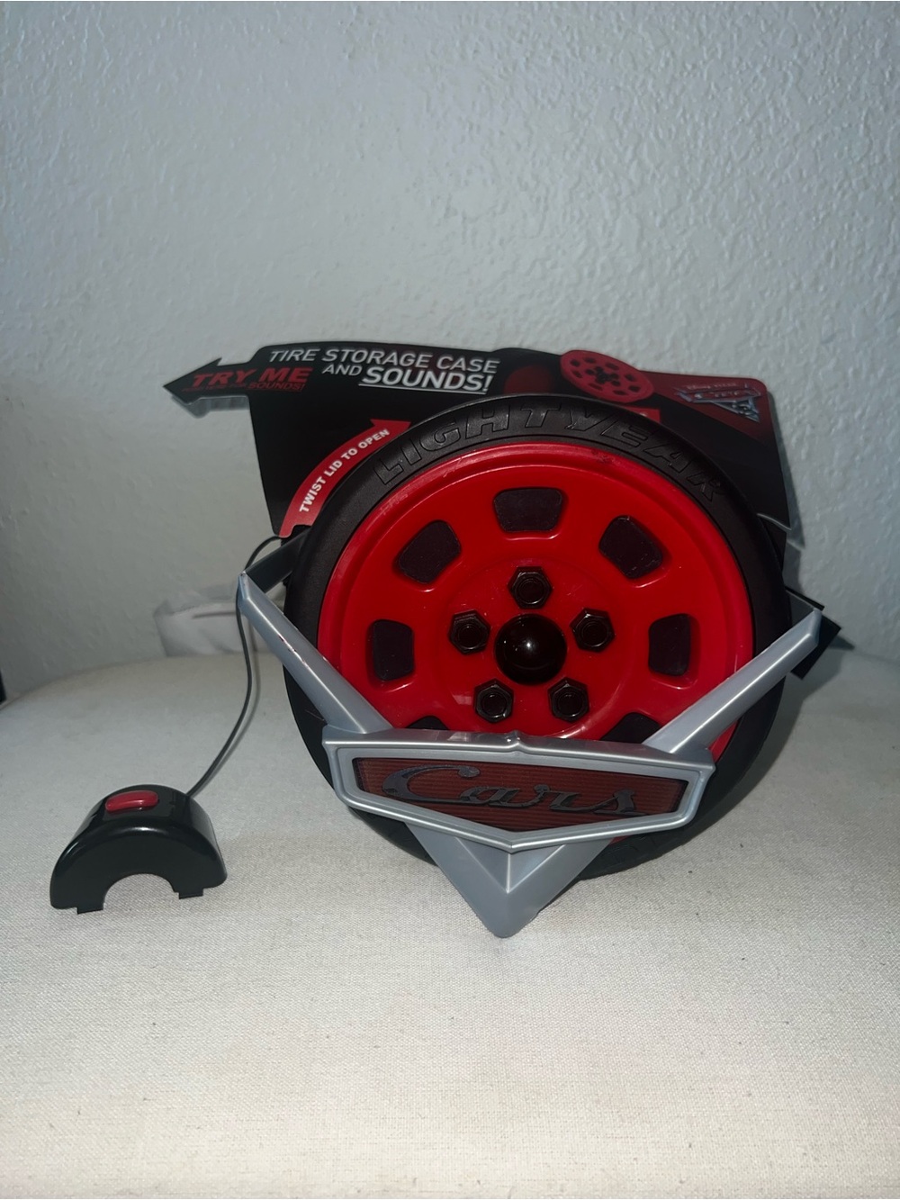 Disney Pixar Cars Themed Storage Case Tire with Sound